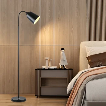 Торшер Креативная Прикроватная лампа в стиле гостиной спальни Ins Современный Минималистичный Кабинет Светодиодная Вертикальная Настольная лампа