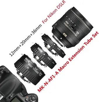 Удлинитель Meike Macro MK-N-AF1-A с Автоматической Фокусировкой, Цельнометаллический Байонет для Nikon Серии D600 D700 D800 D80 D90 D3X00 D5X00