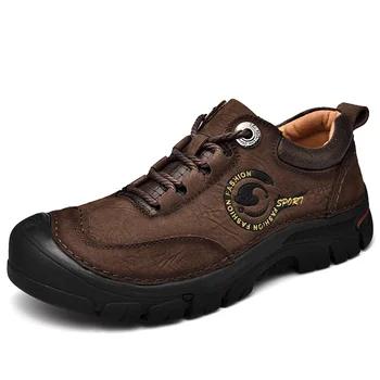 Уличная походная обувь, мужские высококачественные повседневные мягкие кроссовки в стиле ретро, мужская нескользящая походная обувь для кемпинга.