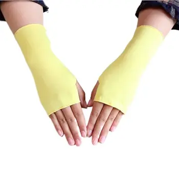 Уличный однотонный солнцезащитный козырек от ультрафиолета, перчатки для вождения, перчатки без пальцев, солнцезащитные перчатки на полпальца