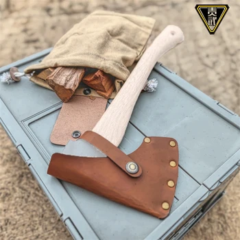 Универсальный кожаный чехол для топора Bushcraft, портативное снаряжение для кемпинга на открытом воздухе, регулируемые ручные ножны (без топора)