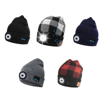 Унисекс, Bluetooth-совместимая шапочка-бини, Легкие беспроводные наушники, подарки для мужчин