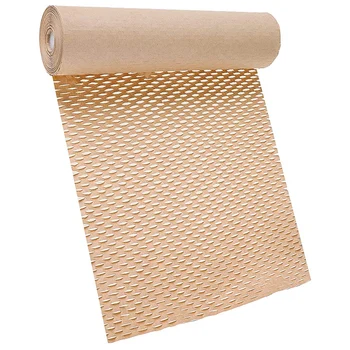 Упаковочная бумага в виде сот, подкладочная пленка из крафт-бумаги, рулон 11,8 дюйма x 65 футов, экологически чистая защитная пленка в виде сот