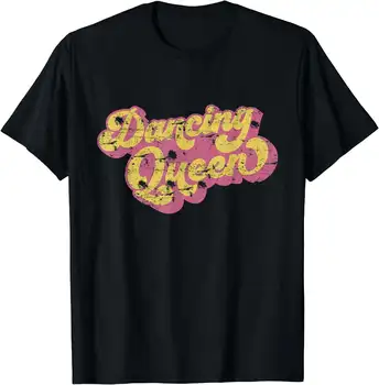 Футболка Dancing Queen, винтажная футболка для танцев 70-х, черная футболка 3X-Large