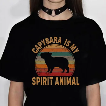 Футболка Kapibara Capybara женская летняя футболка с графической мангой женская японская одежда для манги
