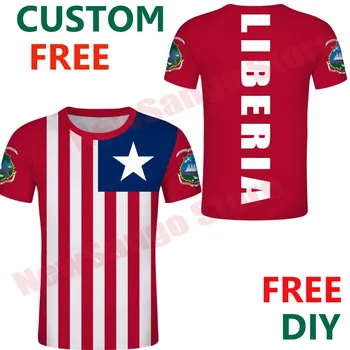 Футболка Liberia, бесплатная футболка на заказ, Мужские персональные футболки, флаг, эмблема, сделанное имя, логотип, Номер, дизайн одежды