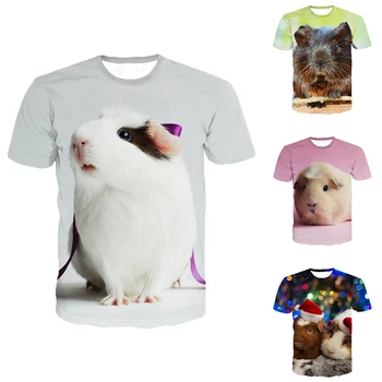 Футболка с изображением морской свинки с животными, милая футболка с изображением морской свинки, забавная футболка с принтом