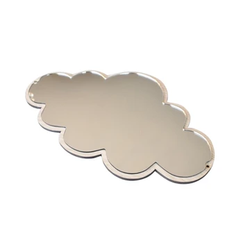 Цельнокроеное зеркало в форме облака, акриловые зеркальные украшения, неизбежно Украшения для спальни, макияж Светло-коричневый