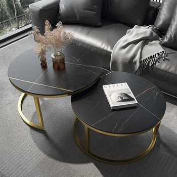 Чайный столик Nordic rock - роскошный, современный и простой, журнальный столик небольшого размера для гостиной, домашний круглый стол