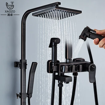 Черный/Ретро / Золотой/Хромированный Медный Бытовой душ для ванной комнаты Цифровой дисплей Интеллектуальный душ с постоянной температурой