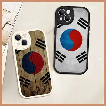 Чехол Для Телефона С Корейским Флагом Для iPhone 14 11 13 12 Pro Max Mini Xs X Xr 7 8 Plus SE2020 Силиконовый Чехол С Текстурой Мягкой Кожи