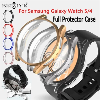 Чехол для часов Samsung Galaxy Watch 4/5 44 мм 40 мм, мягкий защитный бампер из ТПУ для Samsung Watch 5, защитная пленка для экрана