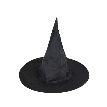 Шляпа ведьмы на Хэллоуин Женская Черная шляпа ведьмы для украшения костюмов на Хэллоуин Аксессуары для взрослых женщин Мужчин