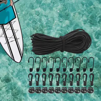 Эластичный банджи-амортизатор Длиной 15 м, стягивающий ремень, эластичная веревка для лодки, водных видов спорта, каноэ, активного отдыха, фитнеса