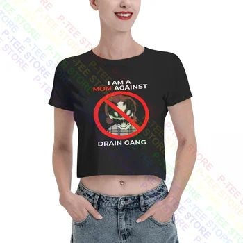 Я мама против Drain Gang, мне не нравится Drain Gang, женский укороченный топ, футболка, Крутая модная уличная одежда в стиле харадзюку, женская рубашка