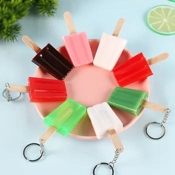 брелок для ключей popsicle продажа модной имитации градиентного мороженого брелок для ключей от эскимо автомобильная сумка подвесной орнамент
