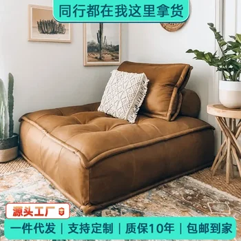 диван из итальянской ткани, одноместный, двухместный, тканевый, комбинированный квадратный диван для гостиной в маленькой квартире, отправить татами