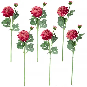 из 6 искусственных цветочных спреев с розовыми георгинами 23 