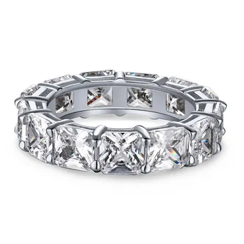 кольцо из стерлингового серебра 925 пробы, женская мода, роскошный квадратный цирконий, подарок на годовщину свадьбы, модные украшения