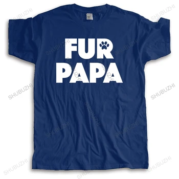 летняя футболка мужская брендовая футболка Fur Papa. Мужские забавные футболки В подарок папам или дедушкам - Доступные цвета - Футболка Для Любителей собак