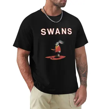 модная футболка с юмором, футболка с лебедями, одежда kawaii, винтажная одежда, милые топы, мужская одежда, черная футболка, мужские футболки в стиле хип-хоп