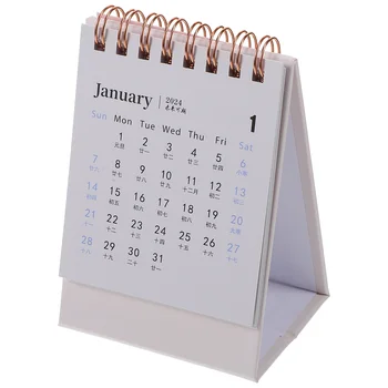 однотонный мини-настольный календарь, офисные школьные принадлежности, календарь, настольный календарь, ежемесячный планировщик, настольные аксессуары, декор, запись