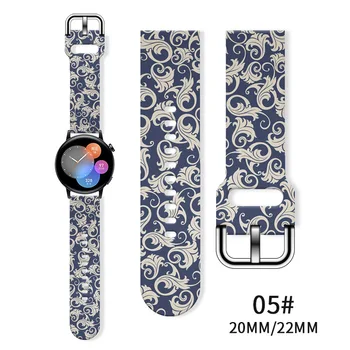 ремешок 20мм 22мм для Samsung Galaxy Watch 3 /46мм42мм/active 2/46 Gear S3 Frontier/S2/Huawei GT 2 /2E силиконовый ремешок цвета морской волны
