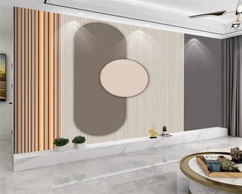 современный фон для телевизора по индивидуальному заказу beibehang, новая деревянная решетка, геометрическая гостиная, диван, декоративные обои