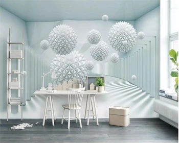 фотообои beibehang на заказ, футуристический 3d абстрактный космический полигональный шар, ТВ-фон, обои для домашнего декора papel de parede